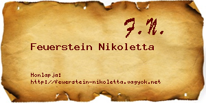 Feuerstein Nikoletta névjegykártya